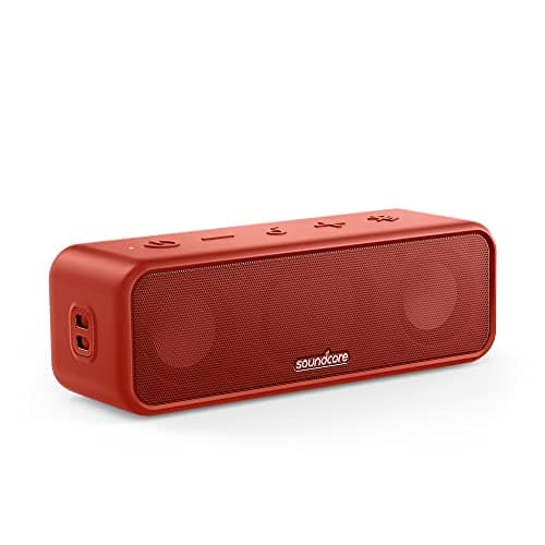 soundcore 3 by Anker, Bluetooth Speaker with Stereo Sound, Pure Titanium Diaphragm Drivers, PartyCast Technology, BassUp, 24H Playtime, IPX7 Waterproof, App, Custom EQ, Home, Outdoor, Beach