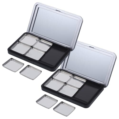 Didiseaon 2 Sets Eyeshadow Palette Portable Blusher Palette Lipstick Tray
