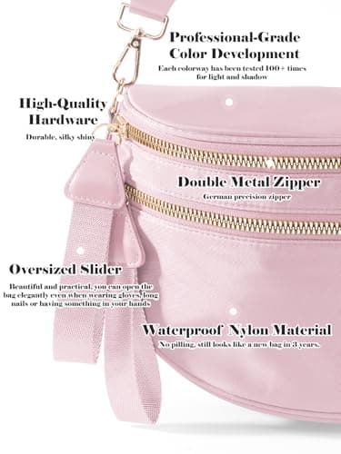 Pure Color Crossbody Bag Butt Bag for Women, Roomy Handbag Waist Pack Waist Pack Oversized Bum Bag, 11.0 Inches X 8.6 Inches X 4.5 Inches, casual — view 6