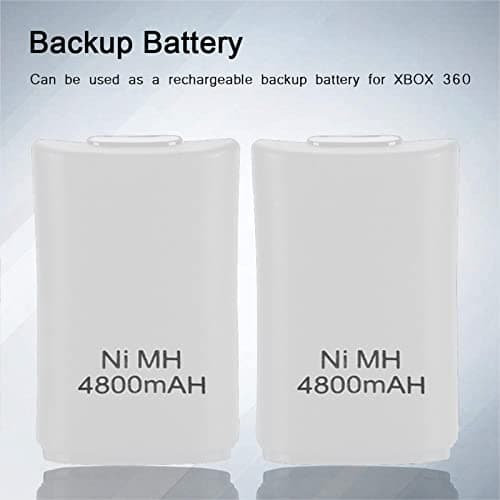 xbox 360 battery pack controller systems accessories batteries chargers fully charged hold charge charging light cable charger led controllers indication rechargeable replacement handle — view 3