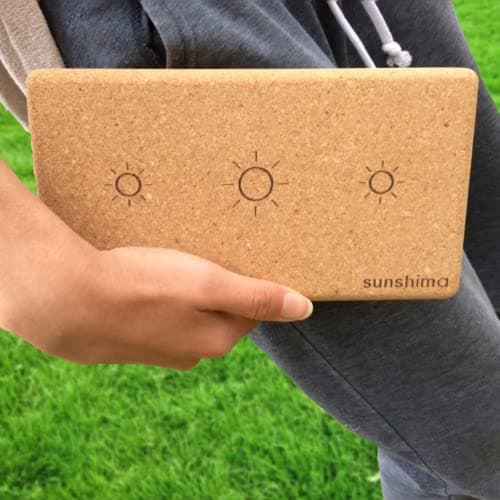 Sunshima Cork Yoga Block Set (2 Pack) – Premium 100% Natural Cork Blocks with Skin-friendly Non-Slip Grip for Beginners and Advanced Yoga and Pilates Classes, Home Fitness Accessories — view 3