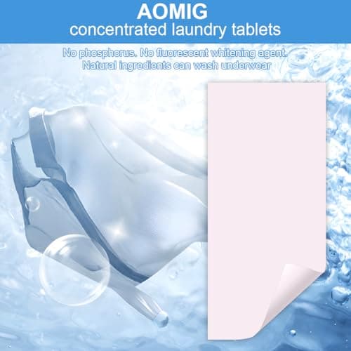 Aomig Laundry Detergent Sheets, 180 Sheets Ultra Concentrated Laundry Detergent Sheet, Deep Stain Removal Laundry Detergent Strips, Eco-friendly Strip Laundry Soap Sheet for Home Travel-Lavender Scent — view 3