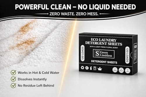 Green Limitless Eco Laundry Detergent 120 Sheets (Loads) with A Light Fresh Floral Scent. All the benefits of a liquid detergent, washing powder, or washing pods without any of the drawbacks. — view 3