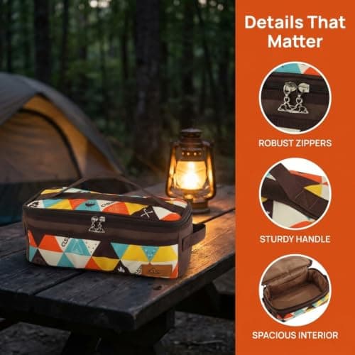 MagiDeal Outdoor Storage Container Cutlery Organizer Bag Portable Travel Carrier Oxford Material Camping Storage Suitable for Picnic Road Meal Cooking — view 4