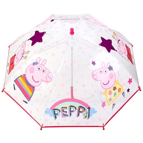 Peppa Pig Kids Clear Dome Umbrella with Transparent See-Through Canopy — view 3