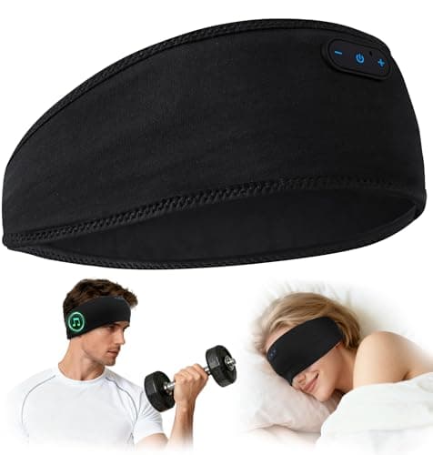 MUSICOZY Sleep Headphones Bamboo Cotton Headband Cool for Side Sleepers