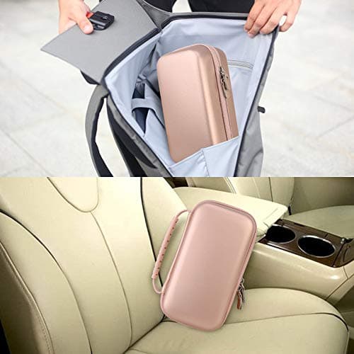 Canboc Carrying Case for Halo Bolt Portable Car Jump Starter 58830/57720/44400 mWh, Halo Bolt ACDC Max 55500 mWh Phone Charger, Mesh Bag for Jumper Cable, AC Wall Charger, Charge,Rose Gold — view 6