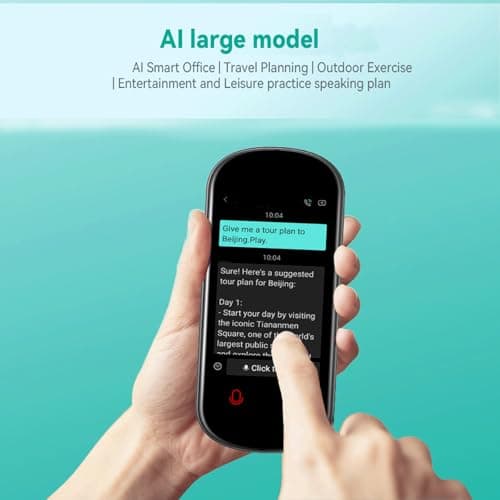 Language Translator Device, AI Instant Translator with 139 Languages Two-Way Real-Time Voice Translation, Online/Offline/Photo/Recording Translation, Portable Translator for Travel Business Learning — view 2