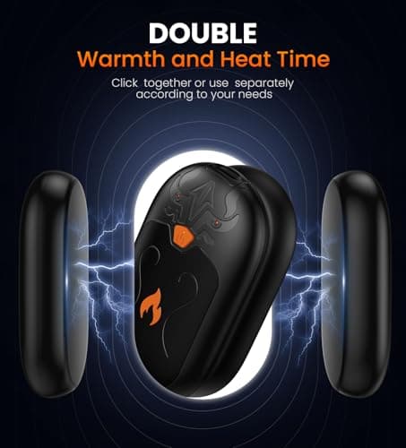 Hand Warmers Rechargeable, 2 Pack Magnetic Electric Hand Warmer 24h Warmth — view 5