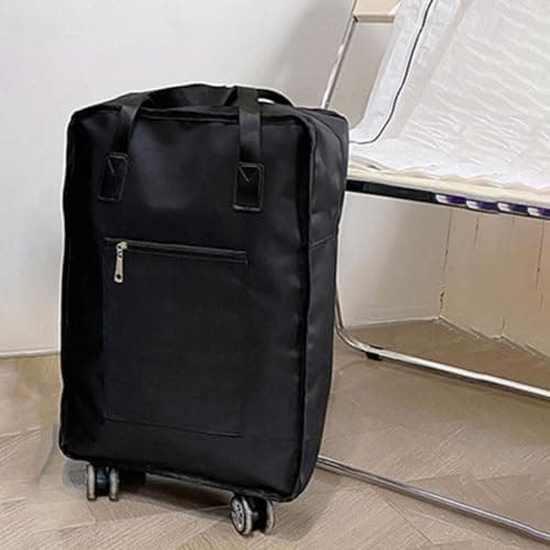 TEMPNAP Large Capacity Travel Bag with Wheels and Foldable Design, Oxford Cloth Sturdy Suitcase Storage Bag for Graduation Festival, Portable Travel Duffel with Wear-Resistant Material — view 3
