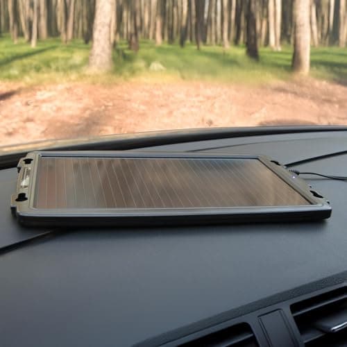AA 5060114614185 Solar-Powered Car Battery Charger, Black — view 3