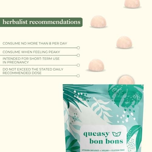 Myrtle & Maude - Queasy Days Vitamin B6 Bon Bons - Nausea Relief and Morning Sickness Support - Enriched with 100% Natural Peppermint Oil - All Natural - Certified Vegan (1 Pack) — view 6
