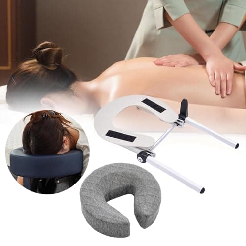 DEVNWIGMO Practical U-Shaped Massage Table Cushion with Aluminum Backing Breathable and Soft Promotes Optimal Relaxation Suitable for, Gray — view 5