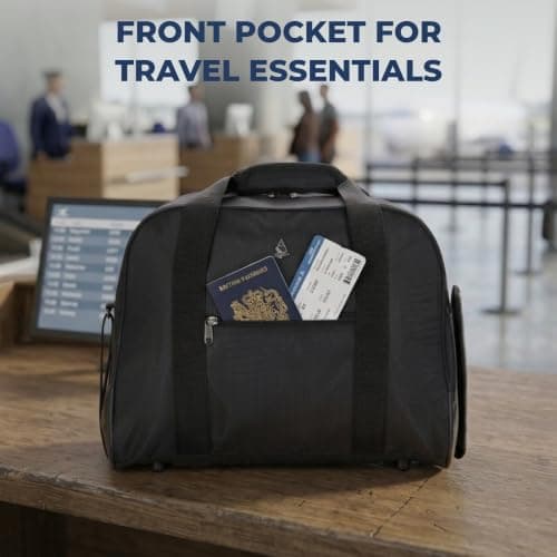 Aerolite 40x30x20 Ryanair Wizz Air Max Under Seat Carry On Bag Black — view 5