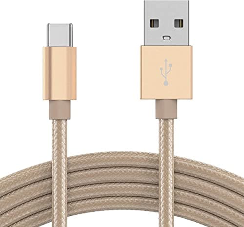 KP TECHNOLOGY Multi Port Fast Charger For Honor Pad 8 / Honor Pad X8 (TYPE C Cable + Dual Port Plug) (GOLD)