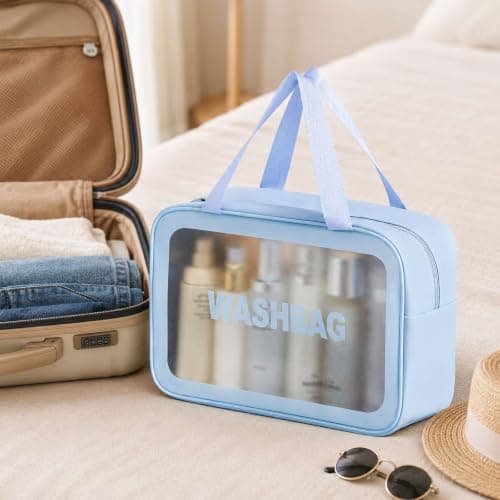 3-Piece Clear PVC Travel Toiletry Bag Set — view 5