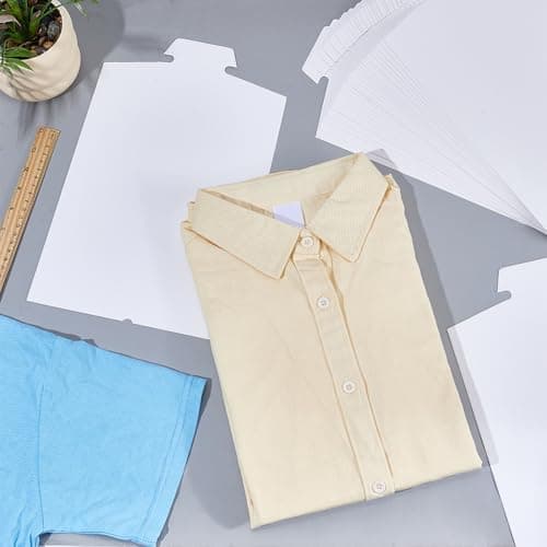 PH PandaHall 30 Pack Cardboard Shirt Insert Folding Form White Clothes Folder Boards for Packing Organizing Laundry Folders, 8.6x13.7 inch — view 4