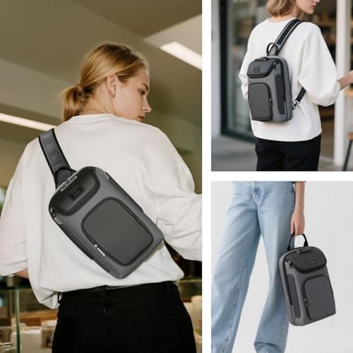 reeyee Sling Bag for Men, Anti-Theft Crossbody Bag for Travel and Hiking — view 6