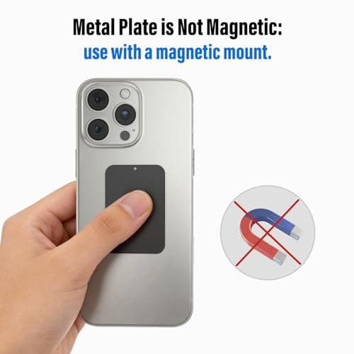 APPS2Car Universal Metal Plates for Magnetic Car Phone Mounts/Holders, 10 Strong Adhesive Discs (5 Round+5 Rectangle) — view 6