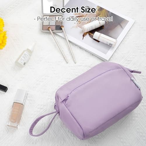 Narwey Makeup Bag, Travel Toiletry Bag, Wide-Open Wash Bag for Women — view 6