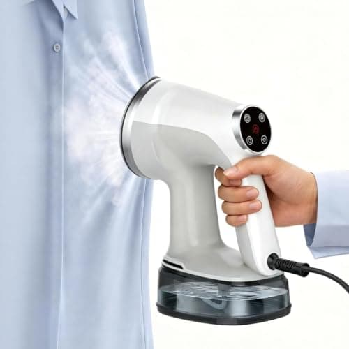 Handheld Garment Vacuum Steamer for Clothes, 3600Pa Suction Wrinkle Remover, Fast 30s Heat-Up, 2 Steam Modes, 400ml Tank, One-Hand Operation for Home Travel Wedding Gown