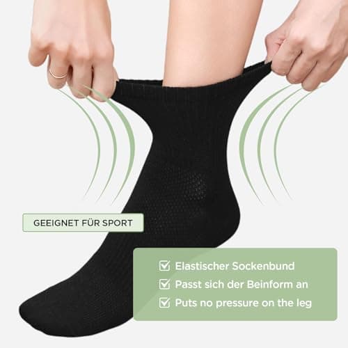 Briyat Bamboo Socks Womens, Breathable Running Sports Socks 6 Pack 3-5 — view 5