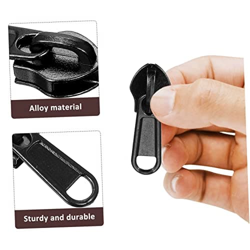 DIYEAH 36pcs Zipper Slider Replacement Kit Metal Detachable Sliders for Coats Bags Suitcases Zipper Repair Kit Quick Release Pull — view 2