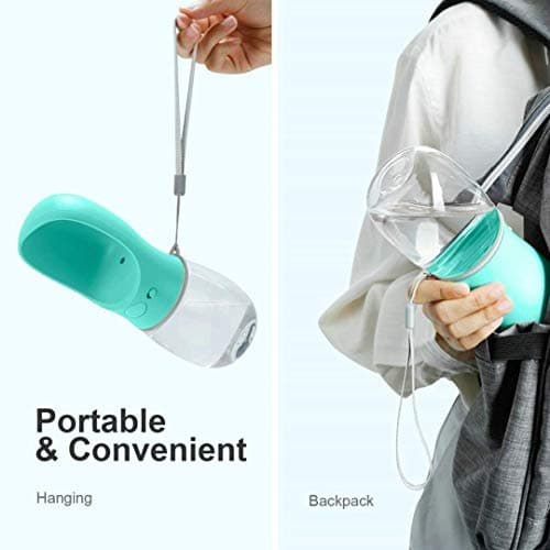 COTOP Dog Water Bottle Portable Dog Drinking Bottles for Walking Travel,Leak-Proof Puppy Water Dispenser & Feeder for Hiking, Camping, Outdoor Doggy Drinking Gift-350ml — view 6