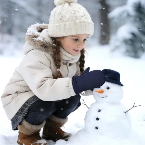 GYIOFAI Kids Winter Thermal Gloves Toddler Fleece Thick Warm Mittens,Winter Waterproof Kids Gloves,Windproof Children Gloves Ski Gloves,Toddler Gloves with Adjustable Wrist Strap for Kids age 2-4 — view 6