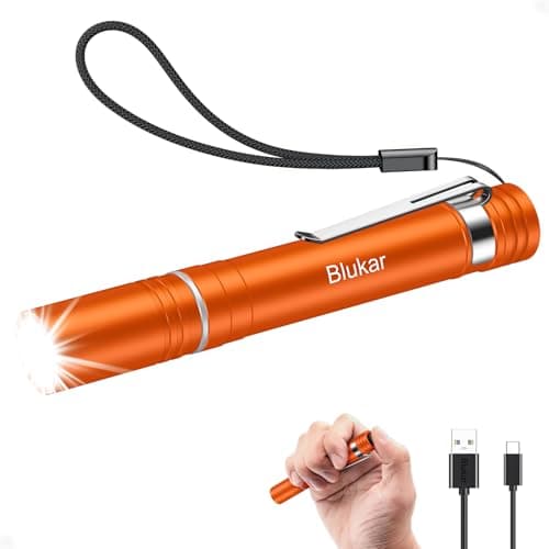 Blukar Mini Pen Torch Rechargeable-Super Bright Penlight with Pocket Clip