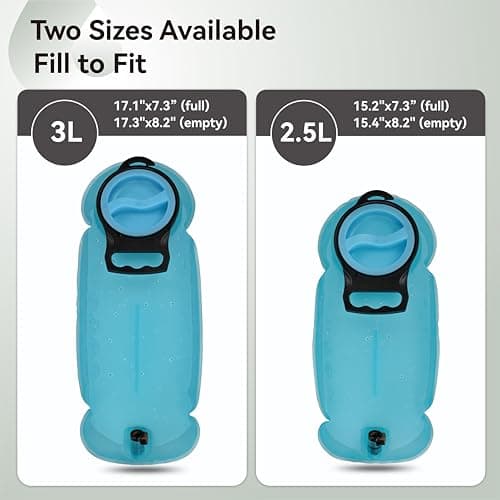 MARCHWAY 2L/2.5L/3L TPU Hydration Bladder, Ultra Durable Water Reservoir Bag with Insulated Tube for Hydration Pack for Cycling, Hiking, Running, Climbing, Biking (2.5L Blue 85oz) — view 6
