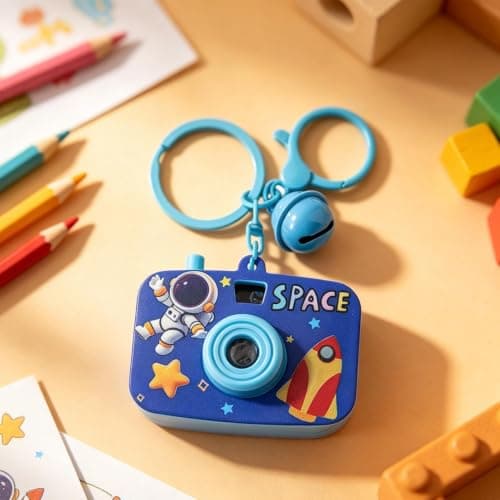Camera Projector Keychain - Space Astronaut LED Projector Backpack Decor — view 5