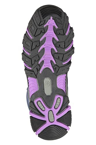 Mountain Warehouse Oscar Kids Walking Boots - Durable Childrens Hiking Shoes, Breathable Girls & Boys Footwear, Suede, Synthetic & Mesh Upper - for Camping & Trekking, Dark Purple, Kids Shoe Size 5 UK — view 3