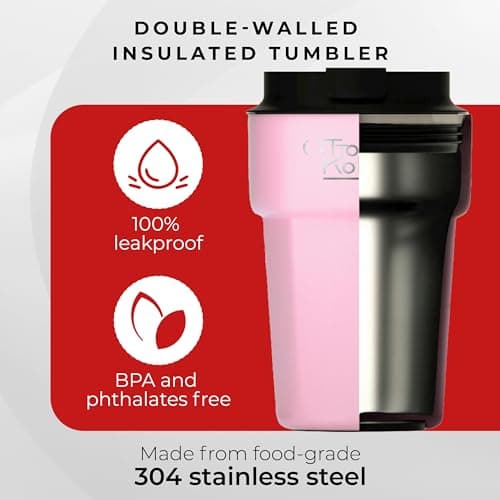 OTTO KONING Travel Mug 350ml (12oz) - Leakproof Insulated Coffee Cup — view 5