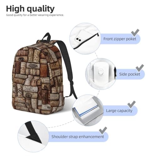 FEYUNYAN Casual Canvas Backpack Unisex, Lightweight Daypack For Work Travel — view 5