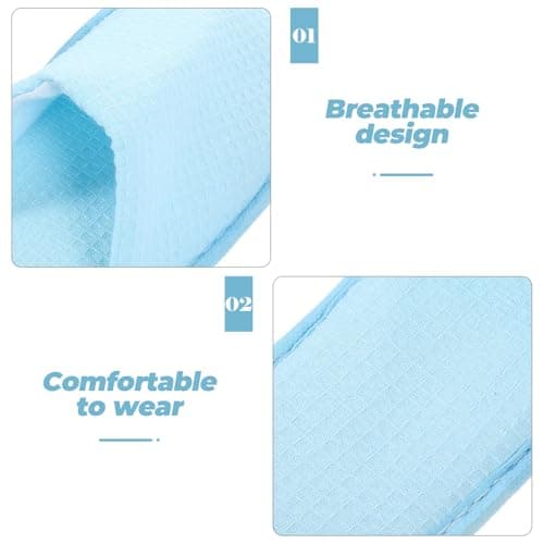 SECFOU Foldable Travel Slippers Green One-time Use Soft Cloth Ventilate Fabric Lightweight Disposable Slipper for Home and Hotel Use Comfortable Travel Accessories — view 5