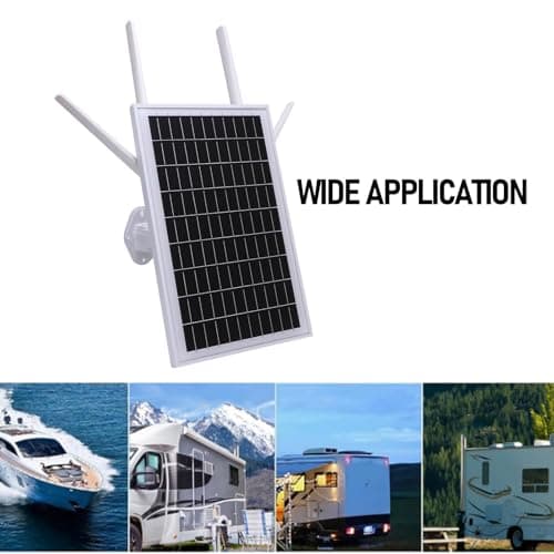 TOPINCN Solar Powered 4G LTE Modem Router, Solar WiFi Access Point, Solar Internet Hotspot, IP66 Outdoor Wireless Network Gateways with 15W Solar Panel for RV Security Camera (EU Version) — view 4
