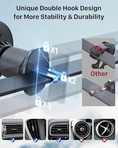 YOSH for MagSafe Car Mount, Air Vent Magnetic Phone Holder for iPhone — view 2