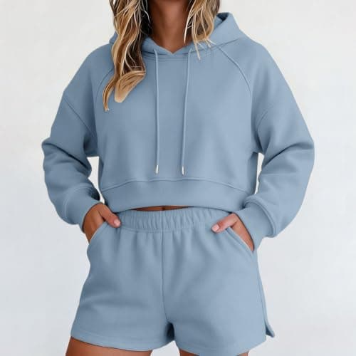 Ladies Lounge Wear Sets UK Womens Track Suits 2 Piece Set Hoodies Shorts — view 2
