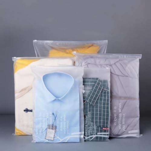 jfs 50Pcs Custom Storage Frosted Zipper Bags Home Clothing Shirts Business Small Business Packaging Product Bags Print Your Own Logo (30x40cm) — view 6