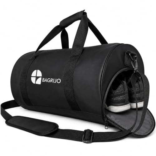 BAGRIJO Gym Duffle Bag 35L Waterproof Wet Pocket & 2-Pair Shoe Compartment