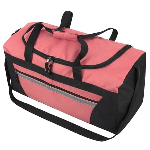40 Litre, 22 Inch Duffle Bag for Women Men Travel; Large Duffel Bag with Shoulder Strap, Sections (Pink) — view 6