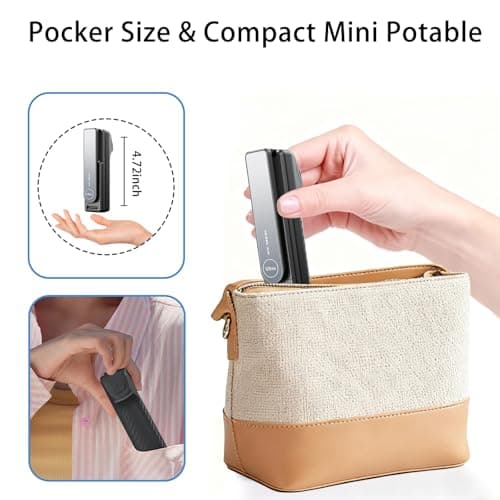 VVNTY Selfie Stick Integrated Extendable Selfie Stick Portable Pocket Monopod for Iphone Android (Black) — view 2
