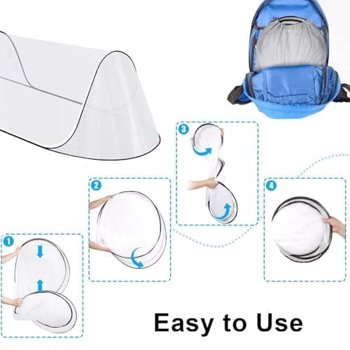 Adjustable Mosquito Net, 200 x 100x 70 cm Portable Collapsible Fine Mesh Travel Mosquito Net, Ultra-Light Sleeping — view 5