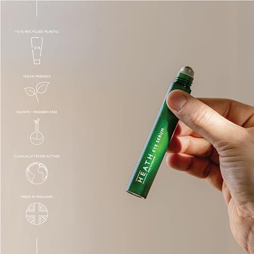 Heath Men’s Eye Serum 18ml, Revitalising Eye Cream, Hydrate Eyes, Anti-Ageing, Refreshes Under Eye Dark Circles, Minimise Wrinkles, Moisturiser, Gift For Him, Travel Size, Vegan and Cruelty Friendly — view 5