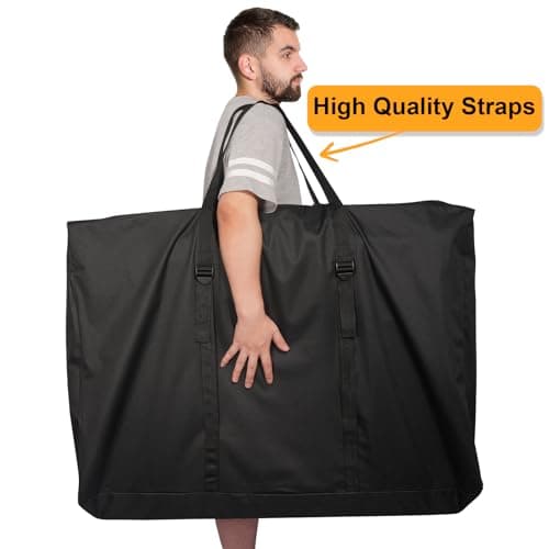 1 PC Large Outdoor Folding Chair Storage Bag, 600D 110x74x28 CM, Black — view 4