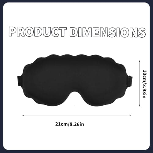3D Sleep Mask for Women Men, Zero Eye Pressure Contoured Blindfold — view 3