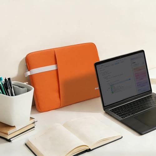NIDOO 11 Inch Tablet Sleeve Case Protective Carrying Bag Cover for 11" iPad Pro M5 / Air M3 / A16 / 10.9" iPad 10 / Tab M11 / Chromebook Duet/MatePad Pro/Galaxy Tab S9 / A8, Orange — view 5