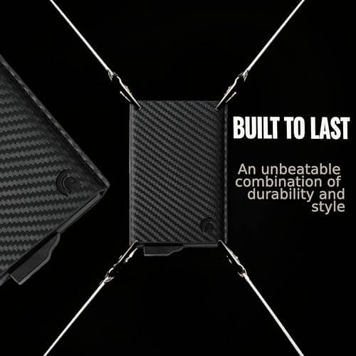 POWR Carbon Fibre Metal Card Holder - RFID Card Holder Wallet — view 2