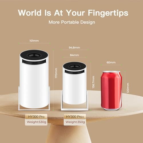Mini Portable Projector for Bedroom 4K Support App Control Upgraded 300Pro+ — view 6